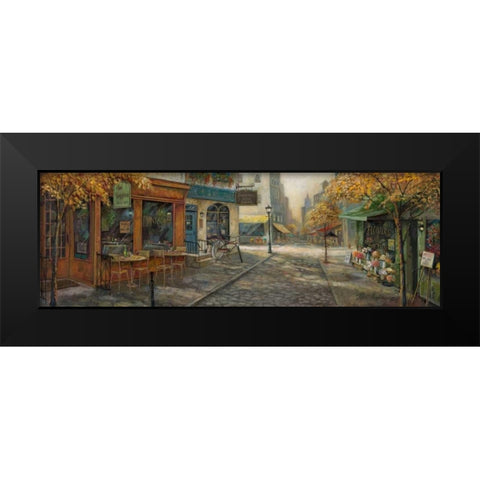 Quaint City Nostalgia Black Modern Wood Framed Art Print by Manning, Ruane
