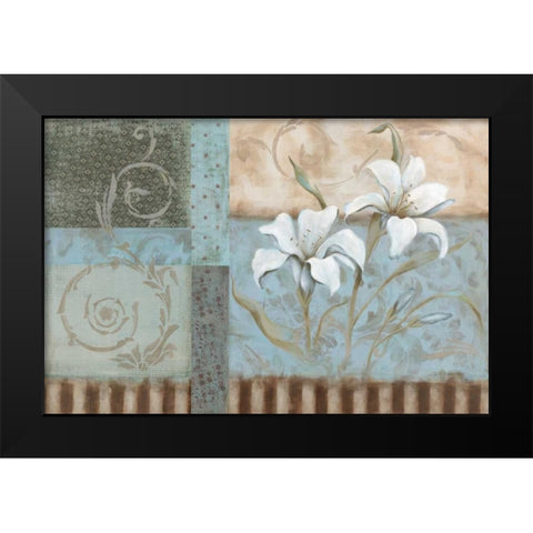 Crystal Blue Lily Black Modern Wood Framed Art Print by Robinson, Carol