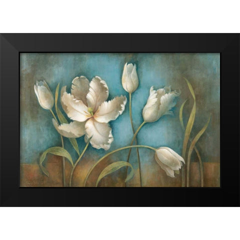 Tulip Melody Black Modern Wood Framed Art Print by Vollherbst-Lane, Elaine
