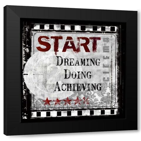 Start Black Modern Wood Framed Art Print with Double Matting by Knutsen, Conrad