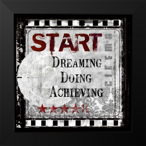 Start Black Modern Wood Framed Art Print by Knutsen, Conrad