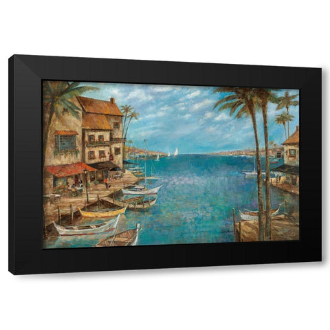 Mediterranean Splendor Black Modern Wood Framed Art Print with Double Matting by Manning, Ruane
