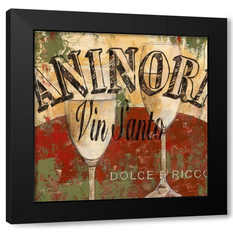 Vin Santo Black Modern Wood Framed Art Print with Double Matting by Donovan, Maria
