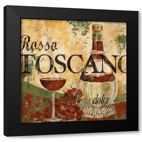 Rossa Toscano Black Modern Wood Framed Art Print with Double Matting by Donovan, Maria