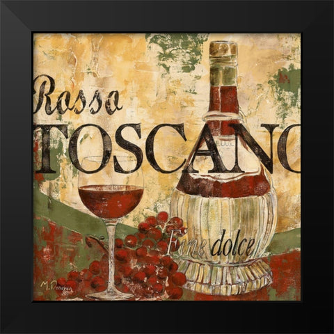 Rossa Toscano Black Modern Wood Framed Art Print by Donovan, Maria