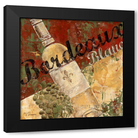 Bordeaux Blanc Black Modern Wood Framed Art Print with Double Matting by Donovan, Maria