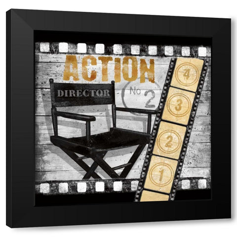 Action Black Modern Wood Framed Art Print with Double Matting by Knutsen, Conrad