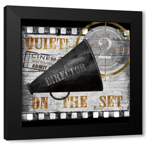 On the Set Black Modern Wood Framed Art Print with Double Matting by Knutsen, Conrad