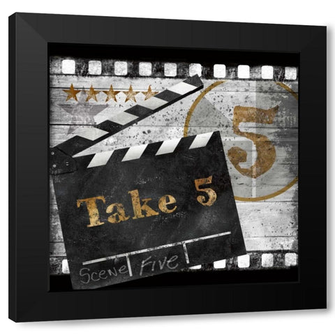 Take Five Black Modern Wood Framed Art Print with Double Matting by Knutsen, Conrad