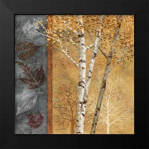 Birch Trees in Autumn I Black Modern Wood Framed Art Print by Knutsen, Conrad