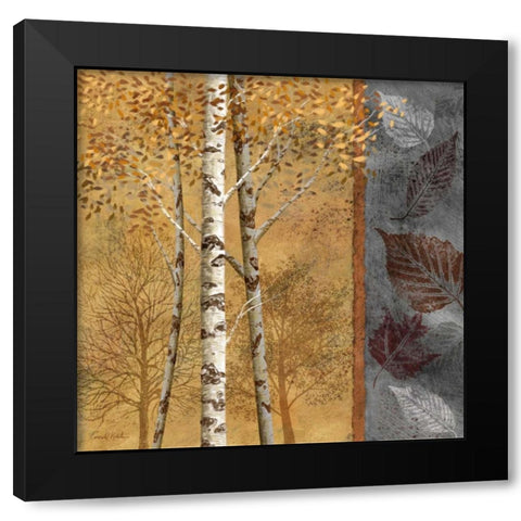 Birch Trees in Autumn II Black Modern Wood Framed Art Print with Double Matting by Knutsen, Conrad