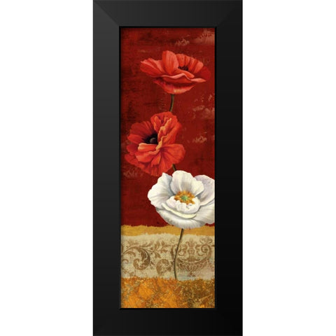 Poppy Gestures I Black Modern Wood Framed Art Print by Knutsen, Conrad
