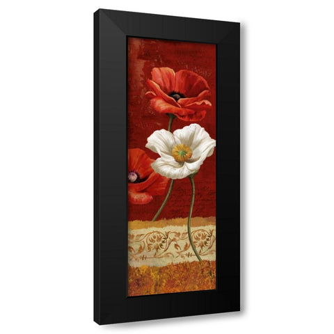 Poppy Gestures II Black Modern Wood Framed Art Print with Double Matting by Knutsen, Conrad