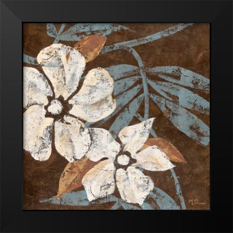 Flowers on Chocolate I Black Modern Wood Framed Art Print by Donovan, Maria