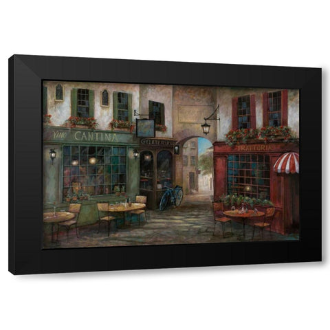 Courtyard Ambiance Black Modern Wood Framed Art Print by Manning, Ruane