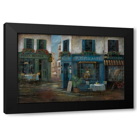 Pizza Rustica Black Modern Wood Framed Art Print with Double Matting by Manning, Ruane