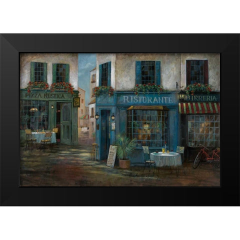 Pizza Rustica Black Modern Wood Framed Art Print by Manning, Ruane