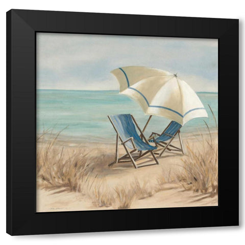 Summer Vacation II Black Modern Wood Framed Art Print with Double Matting by Robinson, Carol