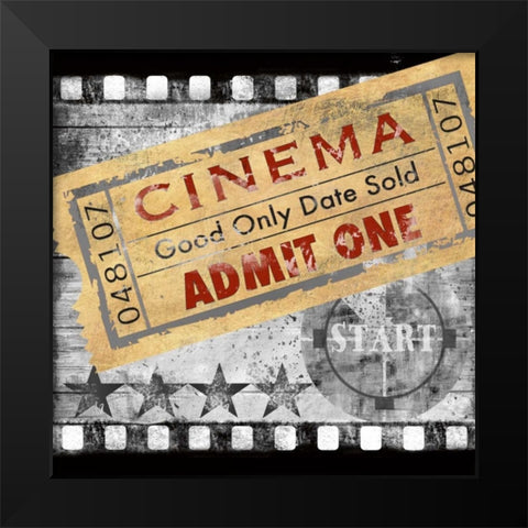 Cinema Black Modern Wood Framed Art Print by Knutsen, Conrad