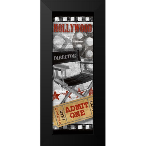 Admit One Black Modern Wood Framed Art Print by Knutsen, Conrad