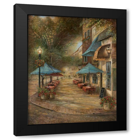 Dappled Sidewalks Black Modern Wood Framed Art Print with Double Matting by Manning, Ruane