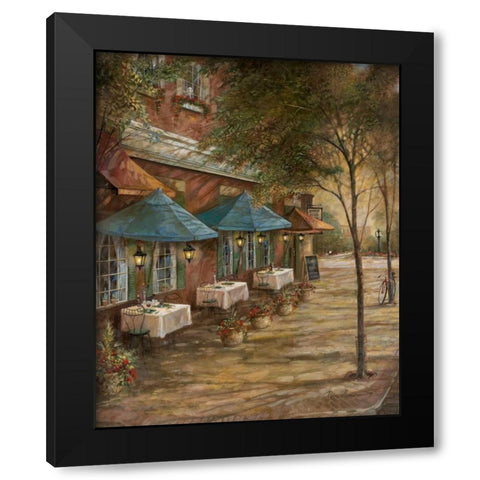 Dinner For Two Black Modern Wood Framed Art Print with Double Matting by Manning, Ruane