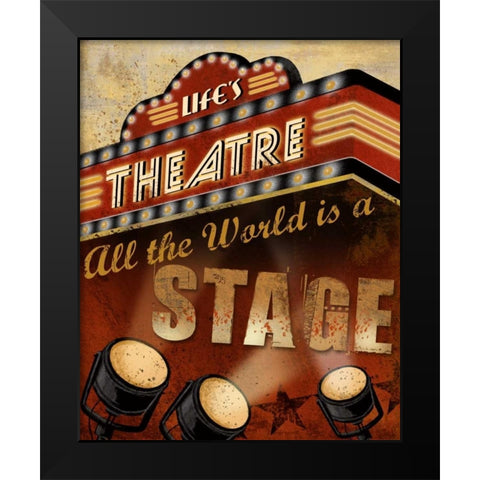 Lifes Theatre Black Modern Wood Framed Art Print by Knutsen, Conrad
