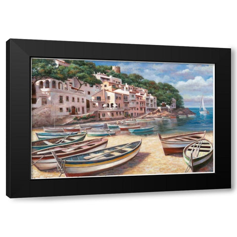 Bella Mattina I Black Modern Wood Framed Art Print with Double Matting by Chiu, T.C.