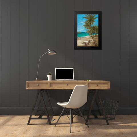 Relaxing Interlude Black Modern Wood Framed Art Print by Manning, Ruane