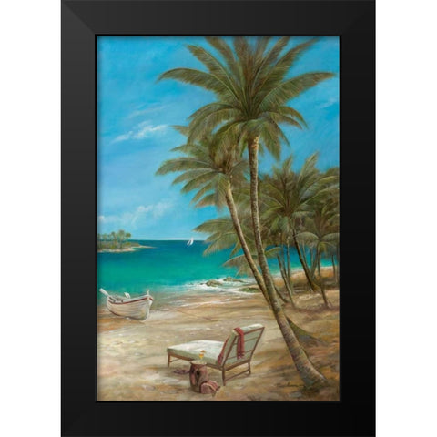 Relaxing Interlude Black Modern Wood Framed Art Print by Manning, Ruane