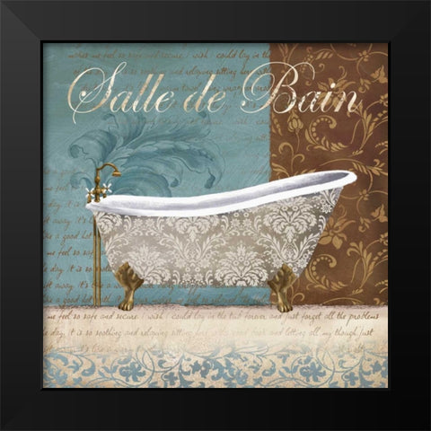 Salle de Bain Black Modern Wood Framed Art Print by Knutsen, Conrad
