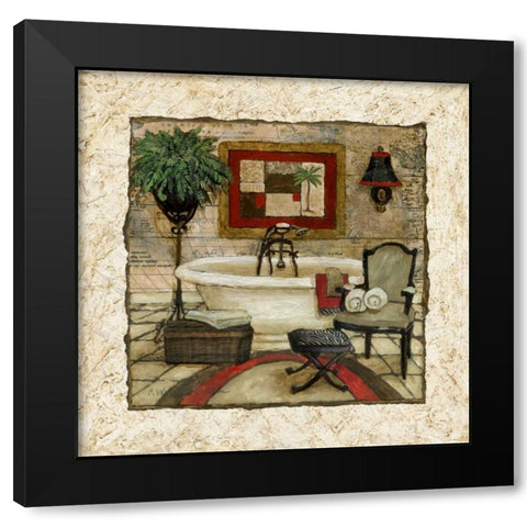 Global Spa I Black Modern Wood Framed Art Print by Olson, Charlene