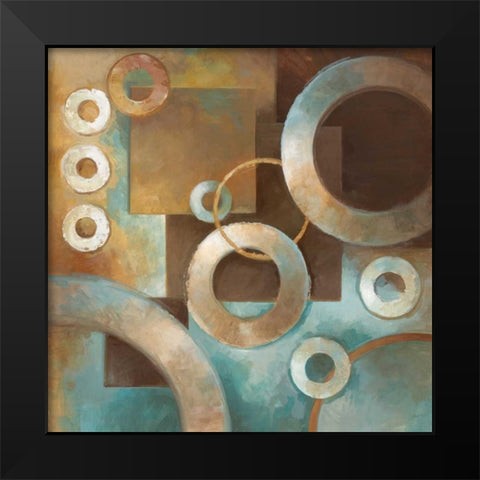 Circular Motion II Black Modern Wood Framed Art Print by Vollherbst-Lane, Elaine