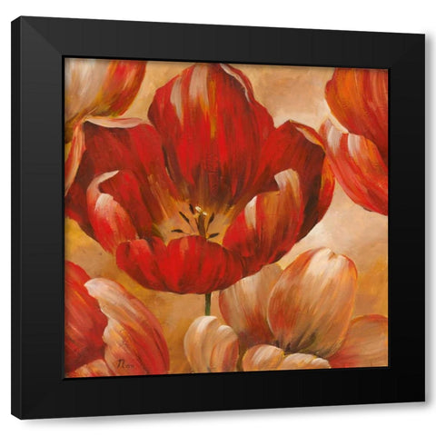 Sunlit Bloom I Black Modern Wood Framed Art Print by Nan