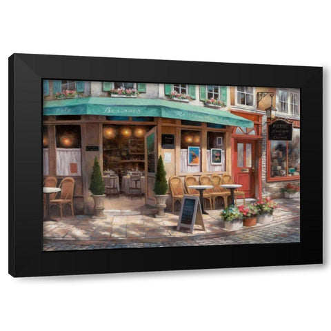 Cafe Beuchons Black Modern Wood Framed Art Print by Chiu, T.C.