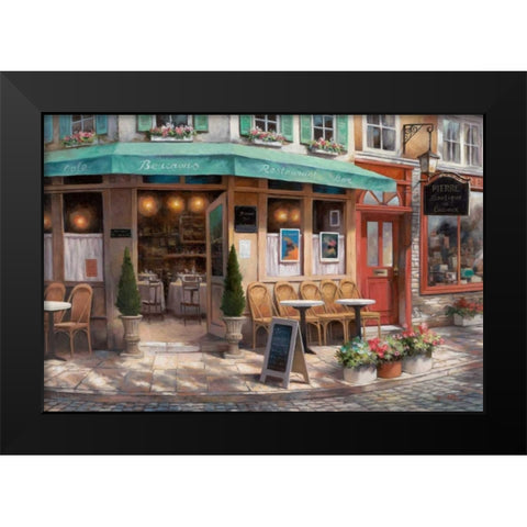 Cafe Beuchons Black Modern Wood Framed Art Print by Chiu, T.C.