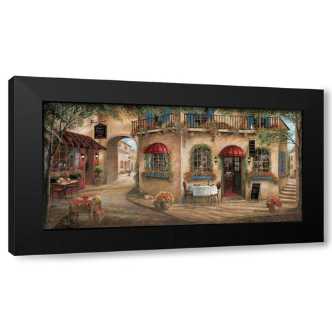Ginos Pizzeria Black Modern Wood Framed Art Print with Double Matting by Manning, Ruane