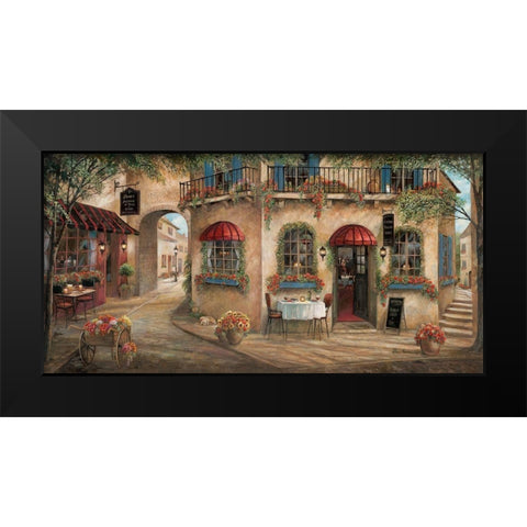 Ginos Pizzeria Black Modern Wood Framed Art Print by Manning, Ruane