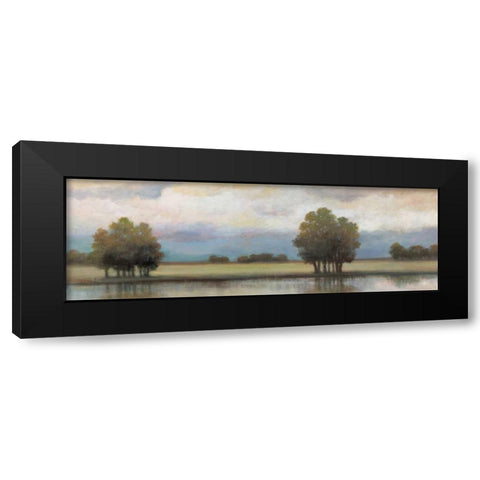 Lazy River II Black Modern Wood Framed Art Print with Double Matting by Chiu, T.C.