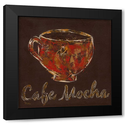 Cafe Mocha Black Modern Wood Framed Art Print with Double Matting by Craven, Katrina