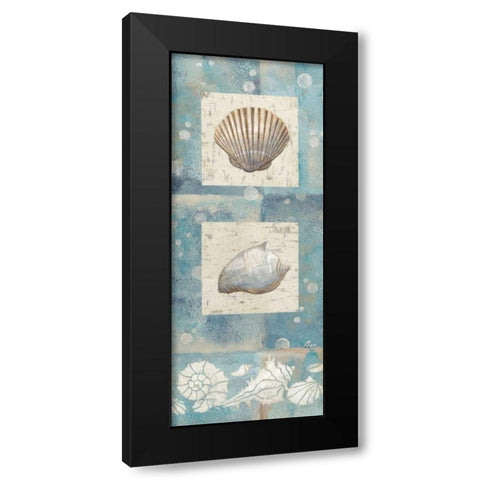 By the Sea II Black Modern Wood Framed Art Print with Double Matting by Nan