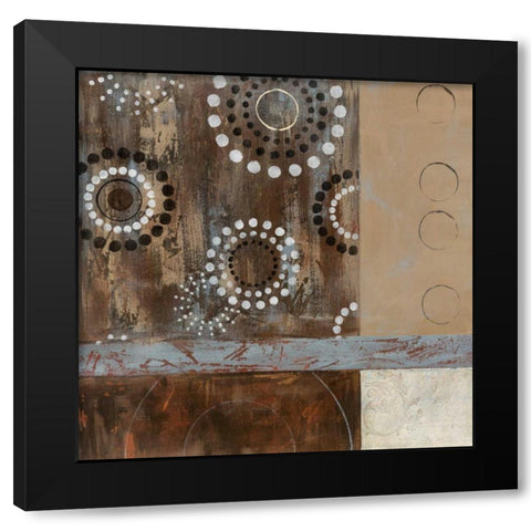 Henna I Black Modern Wood Framed Art Print with Double Matting by Robinson, Carol