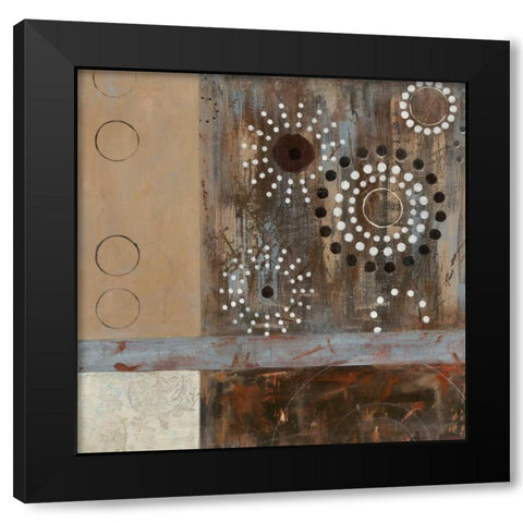 Henna II Black Modern Wood Framed Art Print with Double Matting by Robinson, Carol