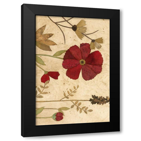 Urban Folk Art 1 Black Modern Wood Framed Art Print with Double Matting by Olson, Charlene