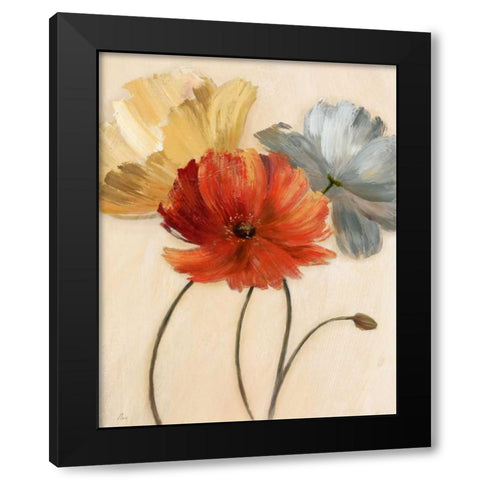 Poppy Palette I Black Modern Wood Framed Art Print with Double Matting by Nan