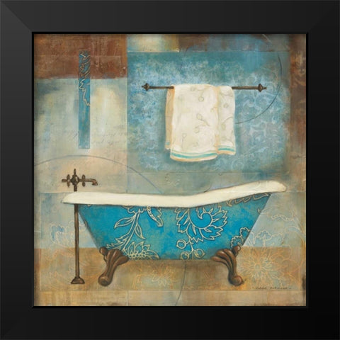 Aqua Spa II Black Modern Wood Framed Art Print by Robinson, Carol