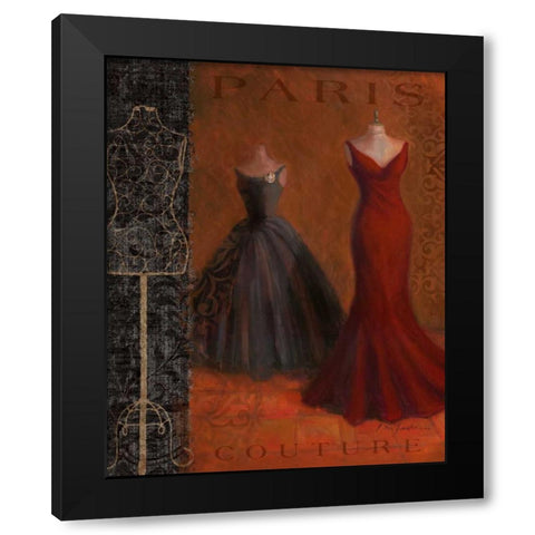 Couture I Black Modern Wood Framed Art Print with Double Matting by Hartmann, Lisa