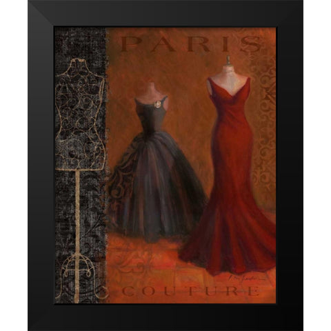 Couture I Black Modern Wood Framed Art Print by Hartmann, Lisa