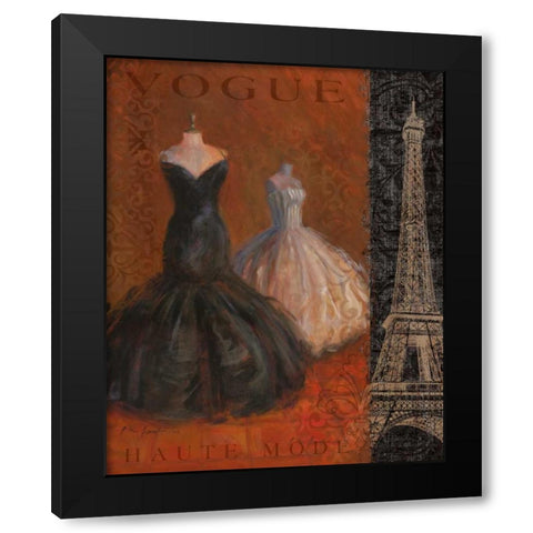 Couture II Black Modern Wood Framed Art Print with Double Matting by Hartmann, Lisa
