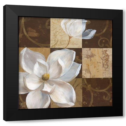 Southern Garden I Black Modern Wood Framed Art Print with Double Matting by Nan